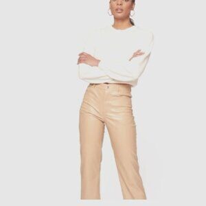 NWT J. Crew Collection Khaki Patent Faux Leather Pants Women's 26
